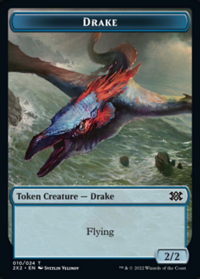 Drake // Angel Double-sided Token [Double Masters 2022 Tokens] | Spectrum Games