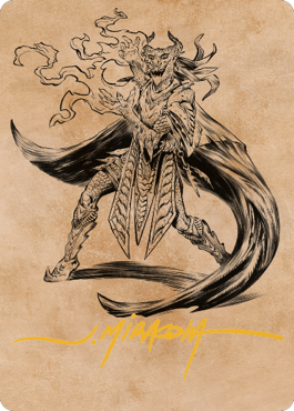 Livaan, Cultist of Tiamat Art Card (Gold-Stamped Signature) [Commander Legends: Battle for Baldur's Gate Art Series] | Spectrum Games