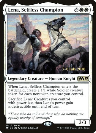 Lena, Selfless Champion [Core Set 2019 Promos] | Spectrum Games