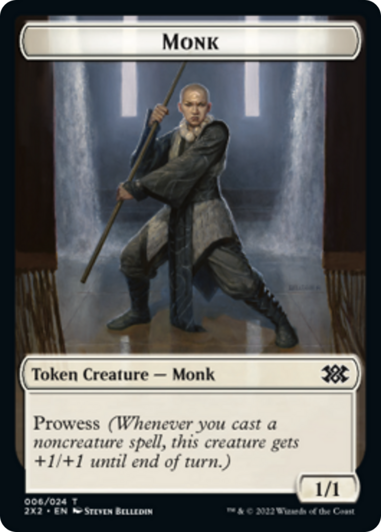 Boar // Monk Double-sided Token [Double Masters 2022 Tokens] | Spectrum Games