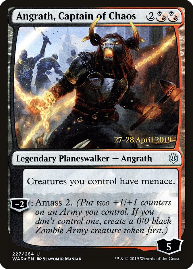 Angrath, Captain of Chaos  [War of the Spark Prerelease Promos] | Spectrum Games