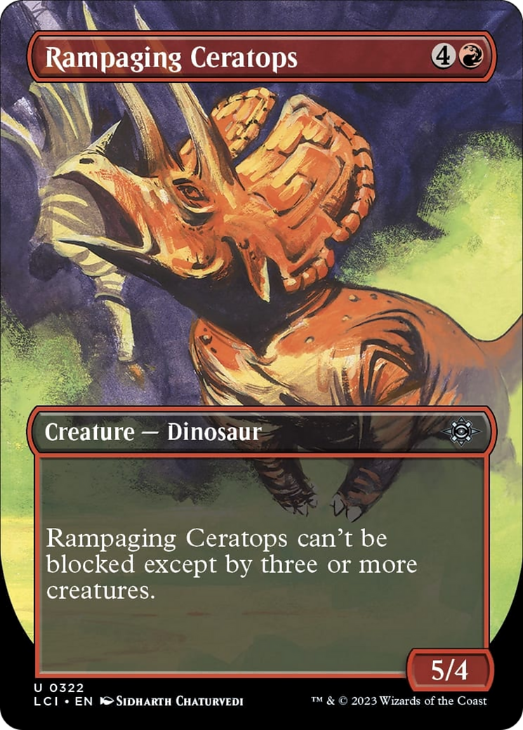 Rampaging Ceratops (Borderless) [The Lost Caverns of Ixalan] | Spectrum Games