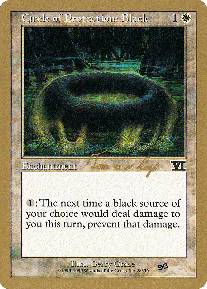 Circle of Protection: Black (Tom van de Logt) (SB) [World Championship Decks 2000] | Spectrum Games