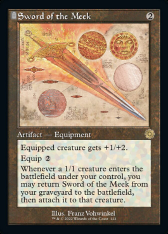 Sword of the Meek (Retro Schematic) [The Brothers' War Retro Artifacts] | Spectrum Games