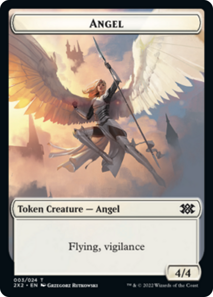 Saproling // Angel Double-sided Token [Double Masters 2022 Tokens] | Spectrum Games