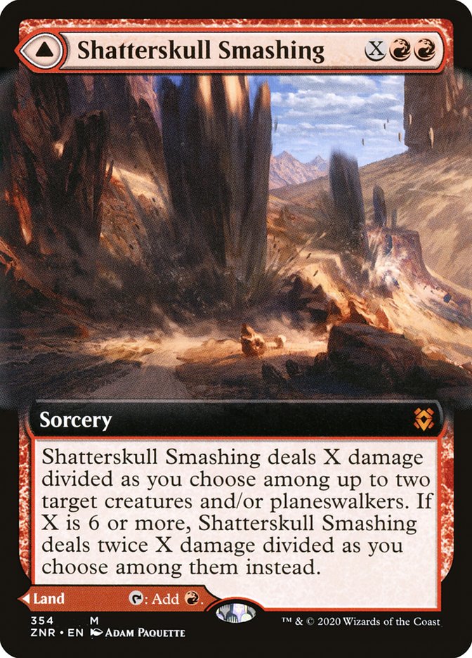 Shatterskull Smashing // Shatterskull, the Hammer Pass (Extended Art) [Zendikar Rising] | Spectrum Games