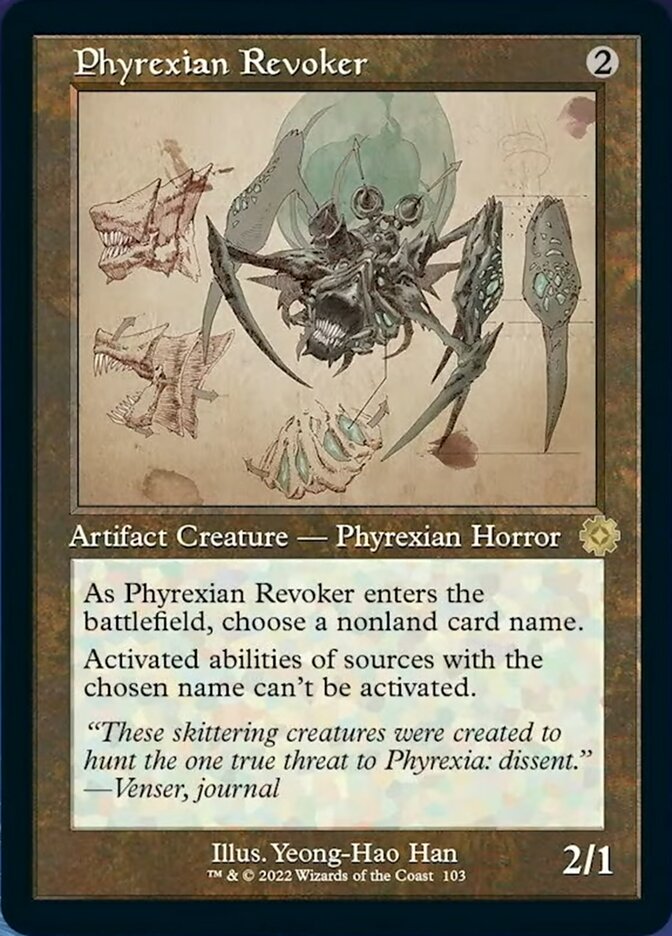 Phyrexian Revoker (Retro Schematic) [The Brothers' War Retro Artifacts] | Spectrum Games