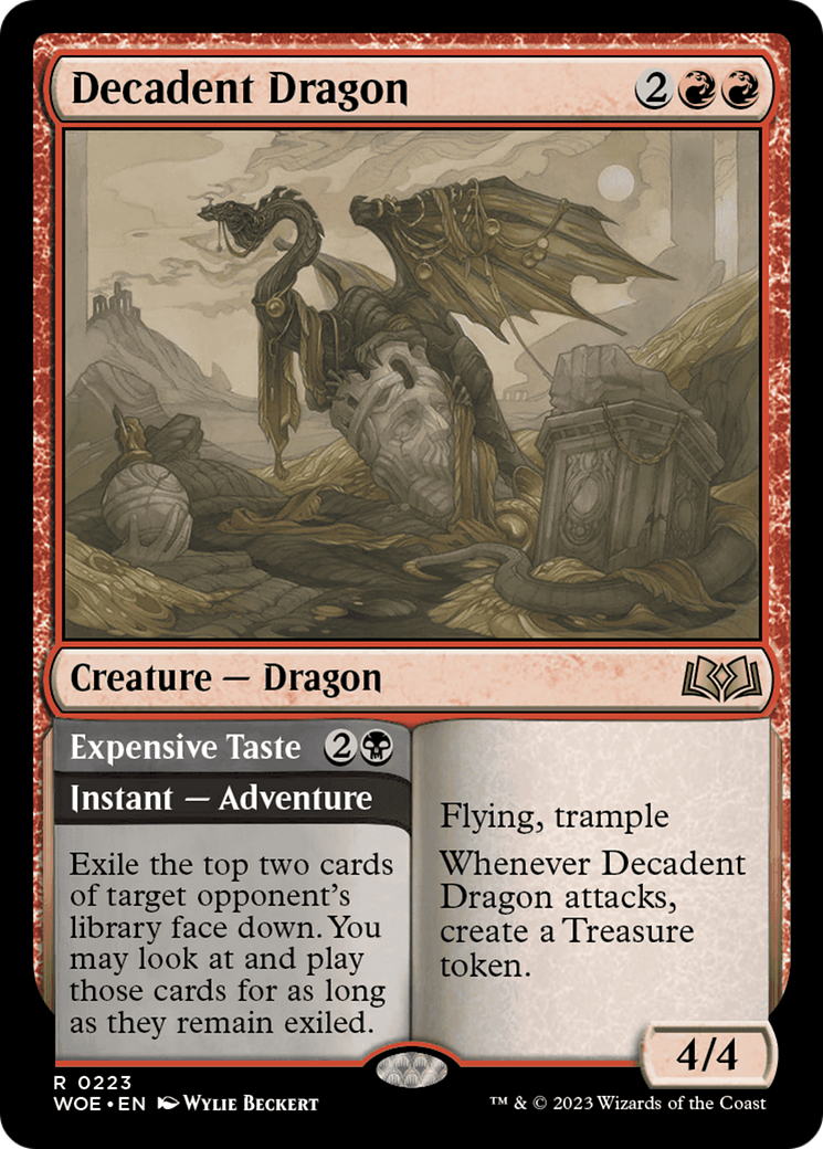 Decadent Dragon // Expensive Taste [Wilds of Eldraine] | Spectrum Games
