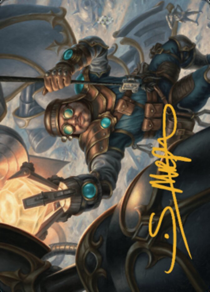 Powerstone Engineer Art Card (Gold-Stamped Signature) [The Brothers' War Art Series] | Spectrum Games