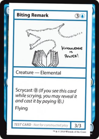 Biting Remark (2021 Edition) [Mystery Booster Playtest Cards] | Spectrum Games