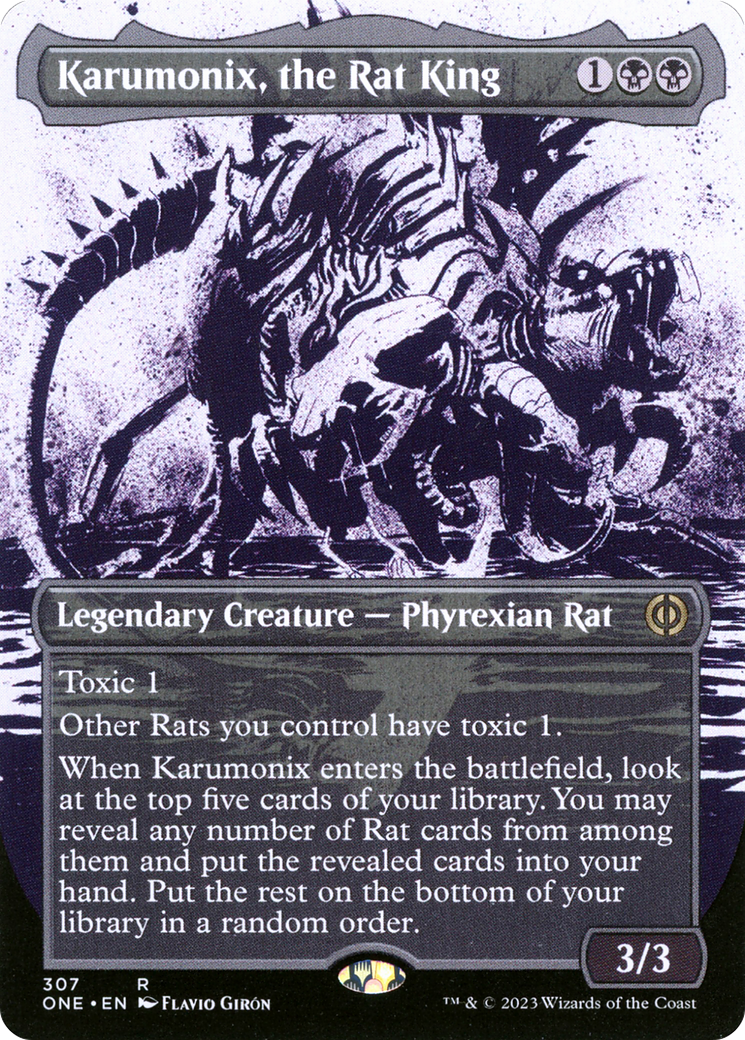 Karumonix, the Rat King (Borderless Ichor) [Phyrexia: All Will Be One] | Spectrum Games