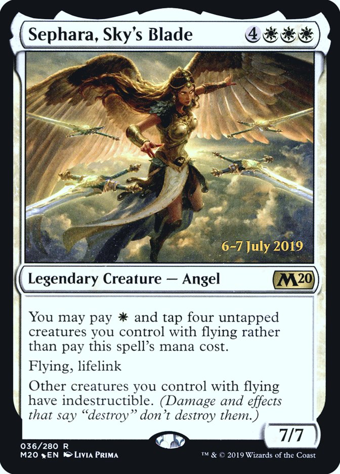 Sephara, Sky's Blade  [Core Set 2020 Prerelease Promos] | Spectrum Games