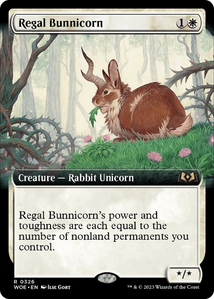 Regal Bunnicorn (Extended Art) [Wilds of Eldraine] | Spectrum Games