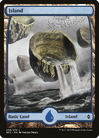 Island (258) - Full Art [Battle for Zendikar] | Spectrum Games