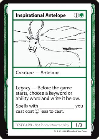 Inspirational Antelope (2021 Edition) [Mystery Booster Playtest Cards] | Spectrum Games
