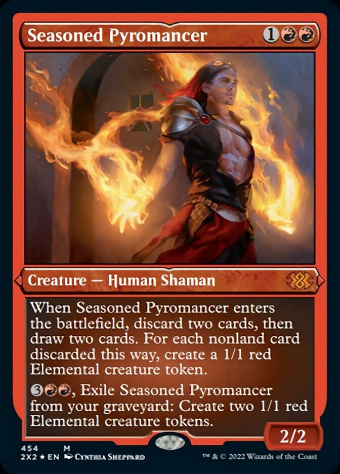 Seasoned Pyromancer (Foil Etched) [Double Masters 2022] | Spectrum Games