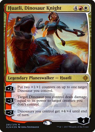 Huatli, Dinosaur Knight [Ixalan] | Spectrum Games