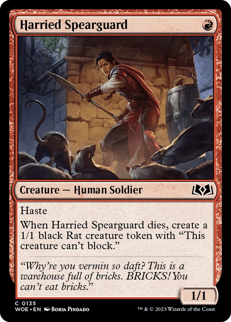 Harried Spearguard [Wilds of Eldraine] | Spectrum Games