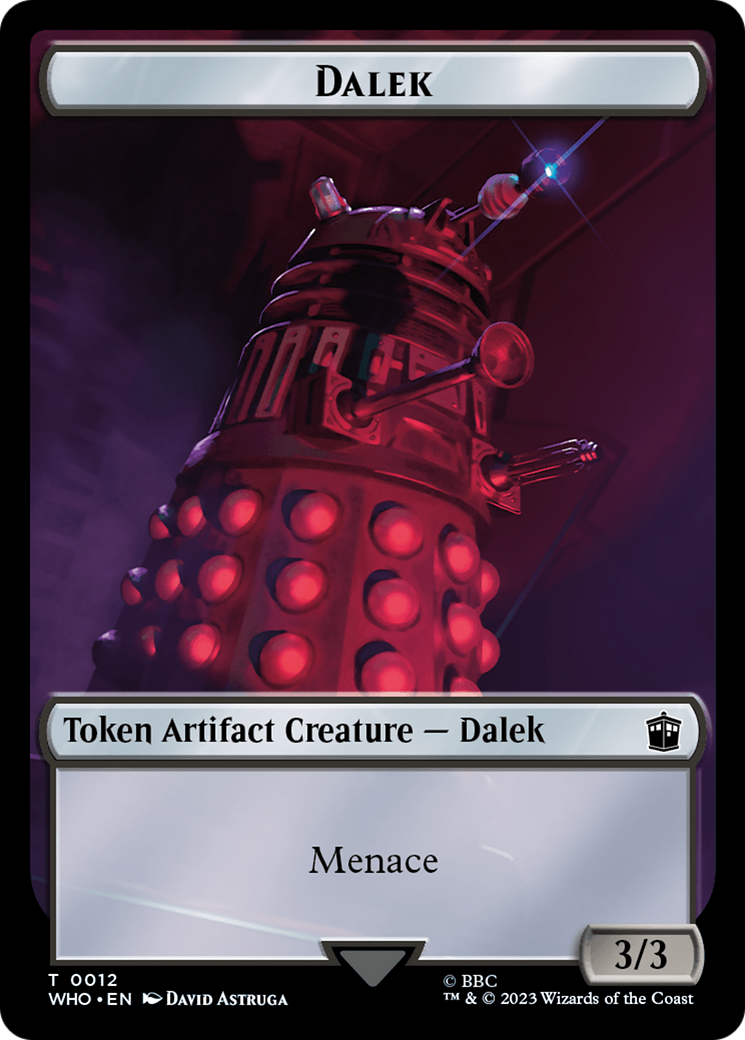 Dalek // Beast Double-Sided Token [Doctor Who Tokens] | Spectrum Games