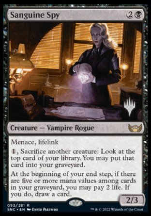 Sanguine Spy (Promo Pack) [Streets of New Capenna Promos] | Spectrum Games