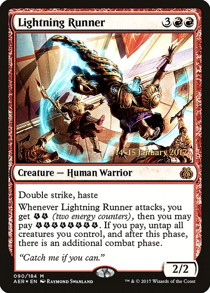 Lightning Runner  [Aether Revolt Prerelease Promos] | Spectrum Games