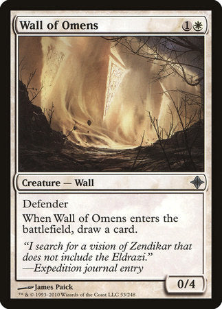 Wall of Omens [Rise of the Eldrazi] | Spectrum Games