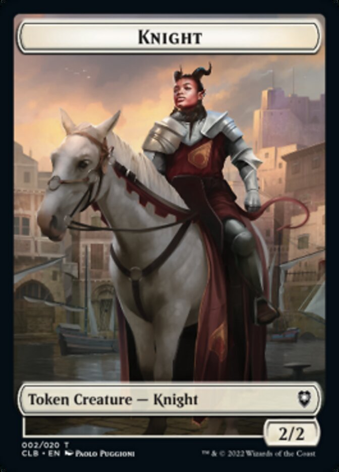 Treasure // Knight Double-sided Token [Commander Legends: Battle for Baldur's Gate Tokens] | Spectrum Games