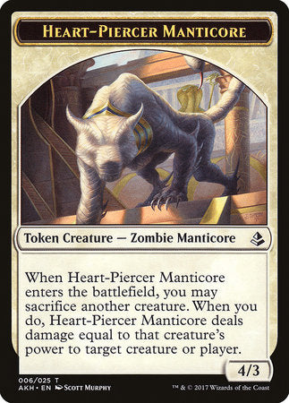 Heart-Piercer Manticore Token [Amonkhet Tokens] | Spectrum Games