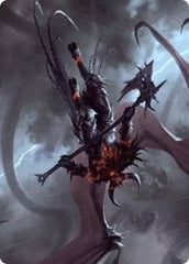 Burning-Rune Demon Art Card [Kaldheim: Art Series] | Spectrum Games