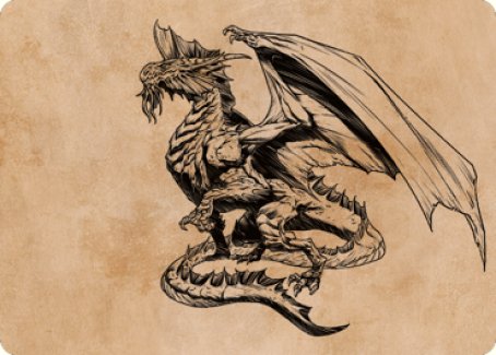 Ancient Silver Dragon Art Card (47) [Commander Legends: Battle for Baldur's Gate Art Series] | Spectrum Games