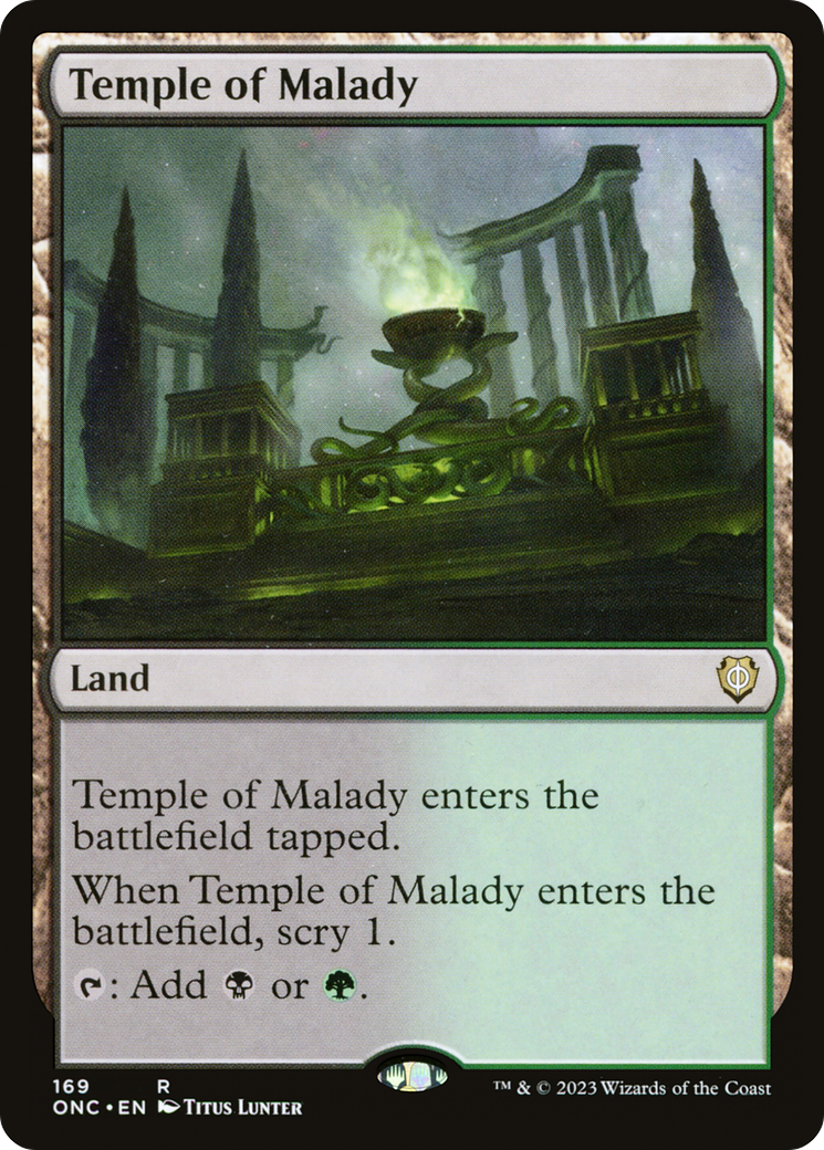 Temple of Malady [Phyrexia: All Will Be One Commander] | Spectrum Games