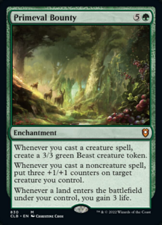 Primeval Bounty [Commander Legends: Battle for Baldur's Gate] | Spectrum Games