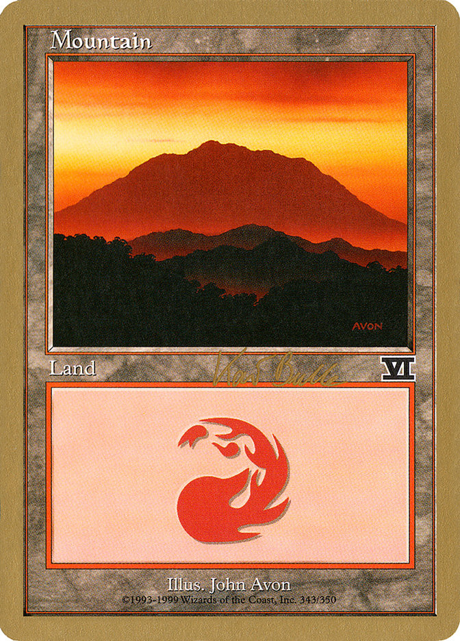 Mountain (kb343) (Kai Budde) [World Championship Decks 1999] | Spectrum Games
