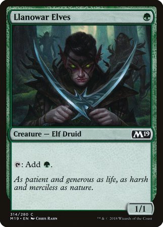 Llanowar Elves [Core Set 2019] | Spectrum Games