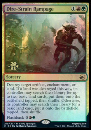 Dire-Strain Rampage [Innistrad: Midnight Hunt Prerelease Promos] | Spectrum Games