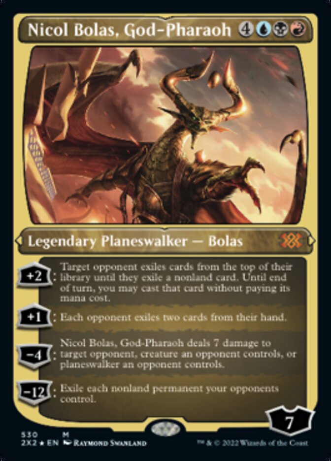 Nicol Bolas, God-Pharaoh (Foil Etched) [Double Masters 2022] | Spectrum Games