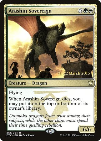 Arashin Sovereign [Dragons of Tarkir Promos] | Spectrum Games