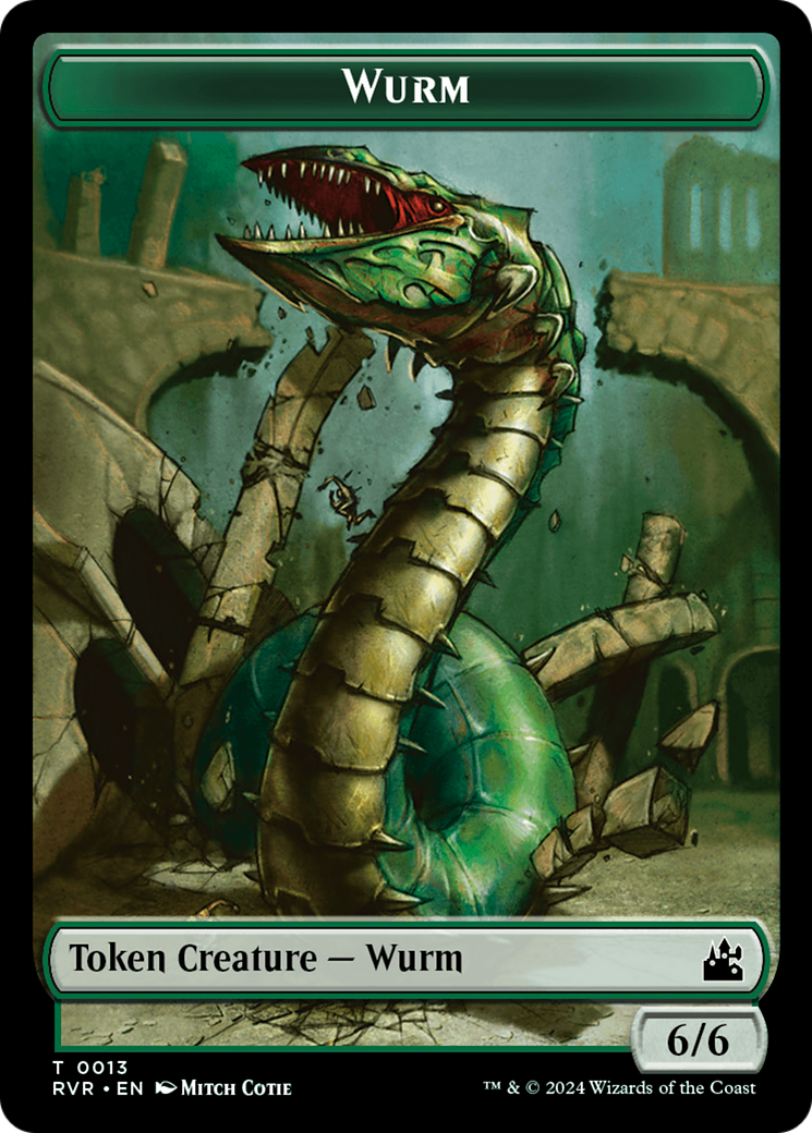 Bird // Wurm Double-Sided Token [Ravnica Remastered Tokens] | Spectrum Games