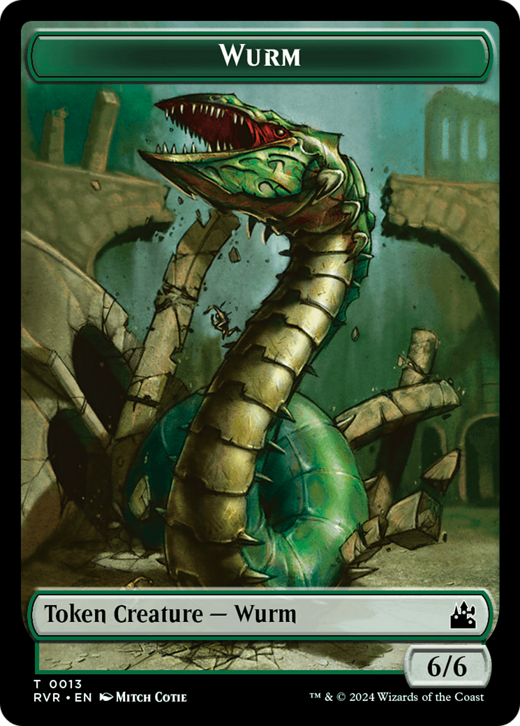 Goblin (0008) // Wurm Double-Sided Token [Ravnica Remastered Tokens] | Spectrum Games