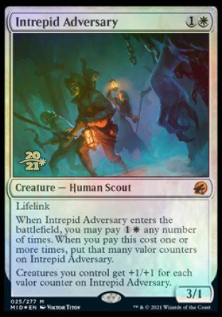 Intrepid Adversary [Innistrad: Midnight Hunt Prerelease Promos] | Spectrum Games