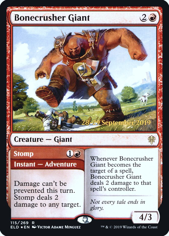 Bonecrusher Giant // Stomp  [Throne of Eldraine Prerelease Promos] | Spectrum Games