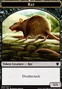 Rat (003) // Cat (001) Double-sided Token [Commander 2017 Tokens] | Spectrum Games