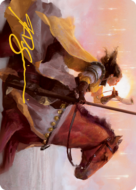 Sunrise Cavalier Art Card (Gold-Stamped Signature) [Innistrad: Midnight Hunt Art Series] | Spectrum Games