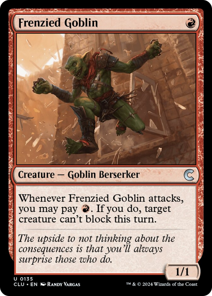 Frenzied Goblin [Ravnica: Clue Edition] | Spectrum Games