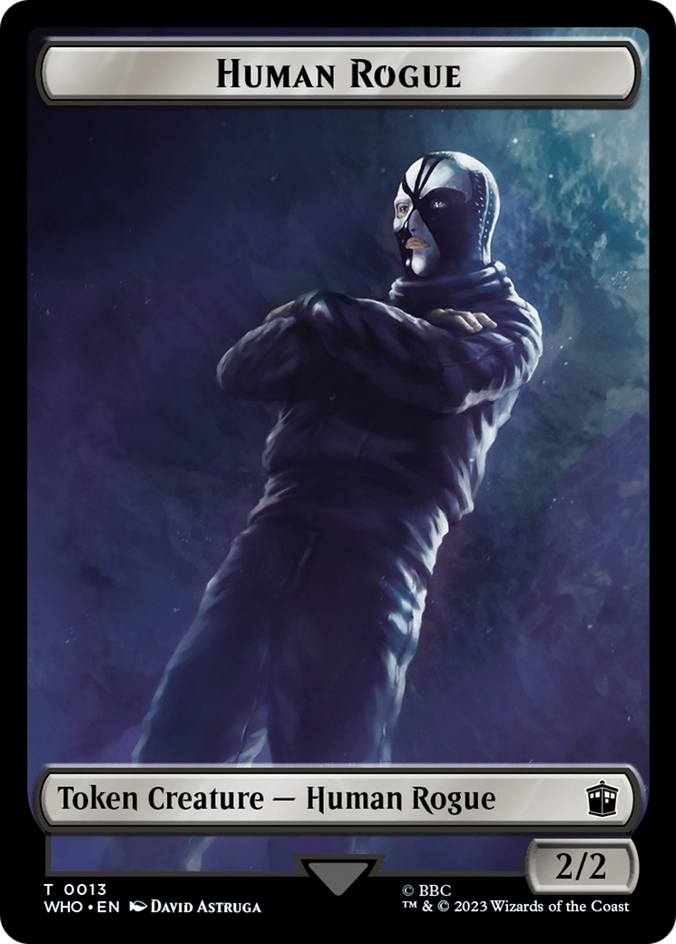 Human Rogue // Clue (0022) Double-Sided Token [Doctor Who Tokens] | Spectrum Games