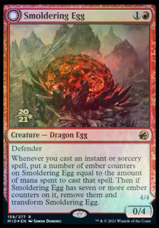 Smoldering Egg // Ashmouth Dragon [Innistrad: Midnight Hunt Prerelease Promos] | Spectrum Games