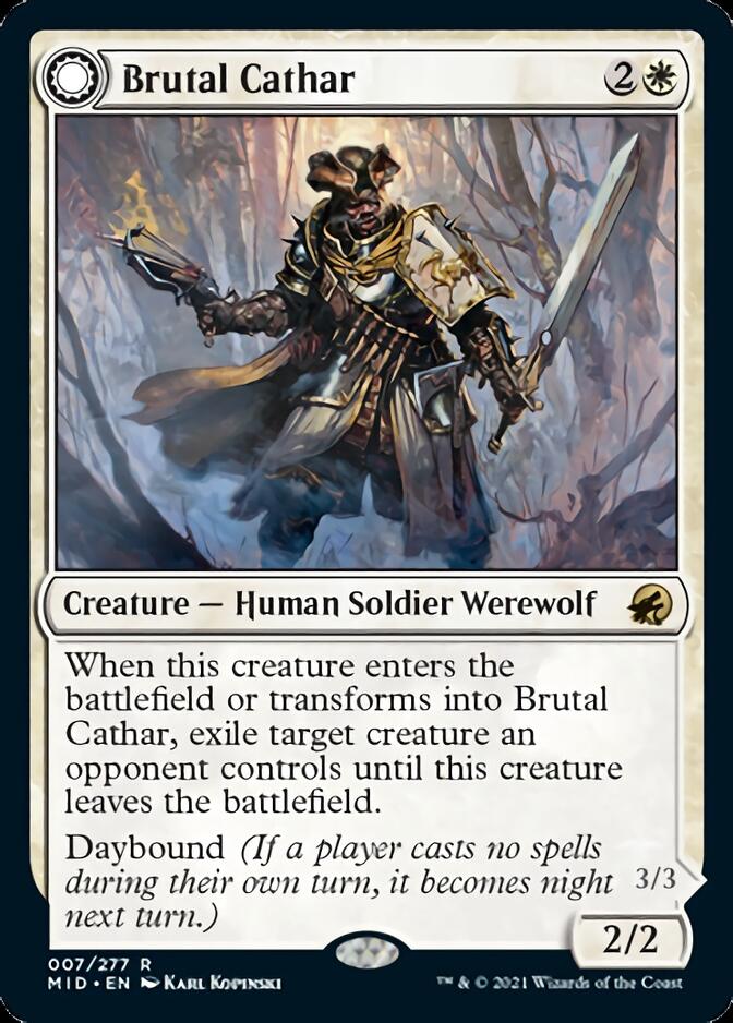 Brutal Cathar // Moonrage Brute [Innistrad: Midnight Hunt] | Spectrum Games