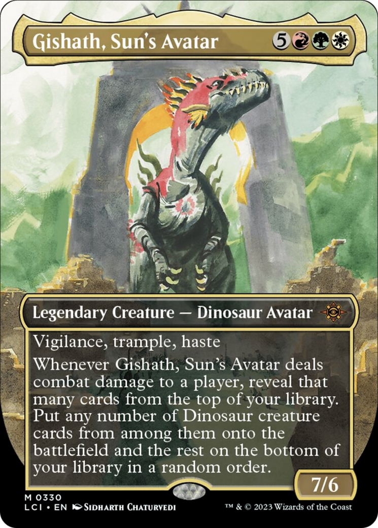 Gishath, Sun's Avatar (Borderless) [The Lost Caverns of Ixalan] | Spectrum Games