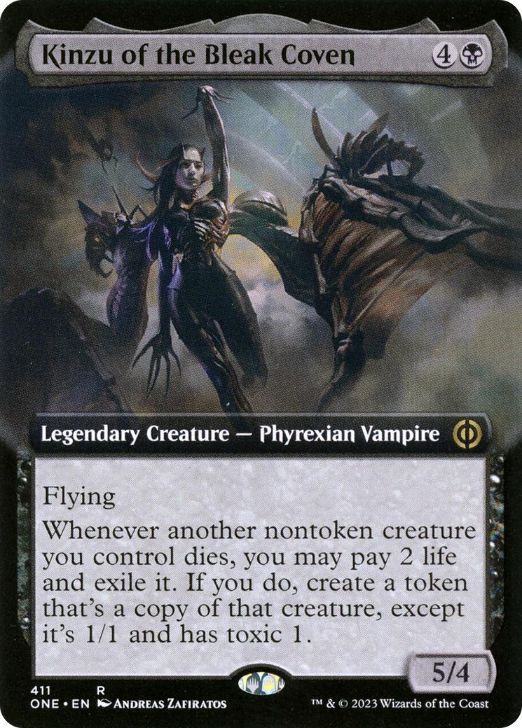 Kinzu of the Bleak Coven (Extended Art) [Phyrexia: All Will Be One] | Spectrum Games