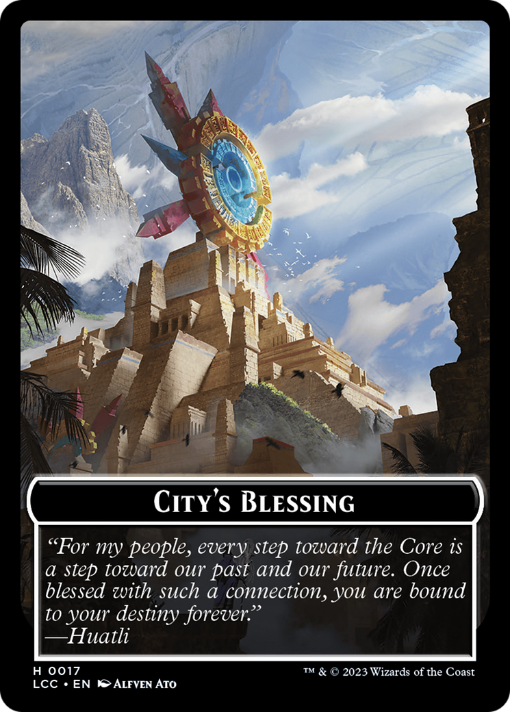 City's Blessing // Pirate (0005) Double-Sided Token [The Lost Caverns of Ixalan Commander Tokens] | Spectrum Games